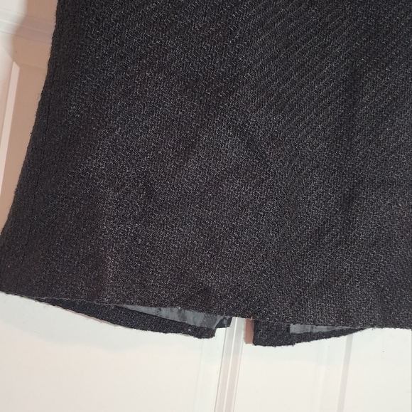 Ann Taylor Black Tweed Lined Pencil Skirt Zip Back Size 6 - Picture 3 of 4
